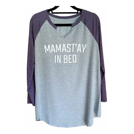 Remera dama ML combinada gris